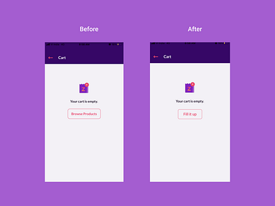 Empty state: Zepto app copywriting interaction design ux writing words