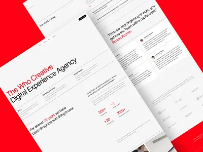 The Who Creative | Studio Website design digitalbutlers graphic design inspiration minimal red studio ui web white
