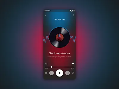Music Player app design mobile modern music ui ux