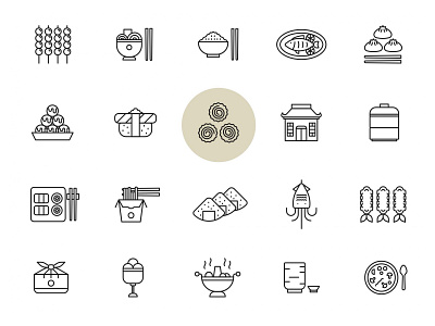 Asian Food Icons asian asian food design download food food icon food vector free icon free vector freebie graphicpear icon download vector icon