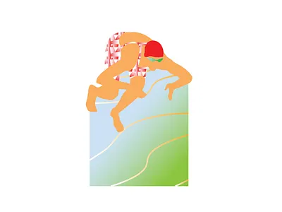 Swimmer art art direction branding charachter design color contemporary illustration design flat flat illustration graphic design graphics illustration minimal modern swimming vector vector illustration visual identity visual system visuals