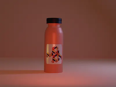 milk bottle 3d render 3d 3d render