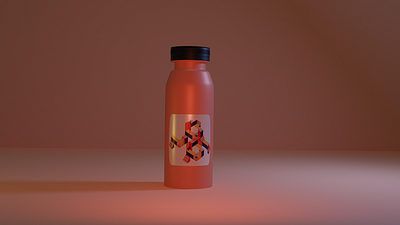 milk bottle 3d render 3d 3d render