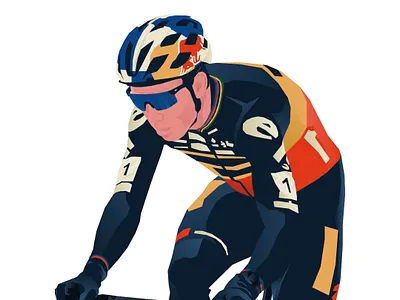 Wout van Art cx cycling cyclist design illustration vector
