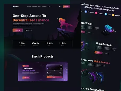 Defi Landing Page. crypto brand crypto landing page cryptocurrency cryptocurrency website decentralized finance defi defi crypto defi website homepage nft website token landing page token website ux web3