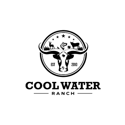 Cool Water Ranch Logo Design design graphic design illustration logo logo design motion graphics vector