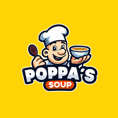 Poppa's Soup Logo Design design graphic design illustration logo logo design motion graphics vector