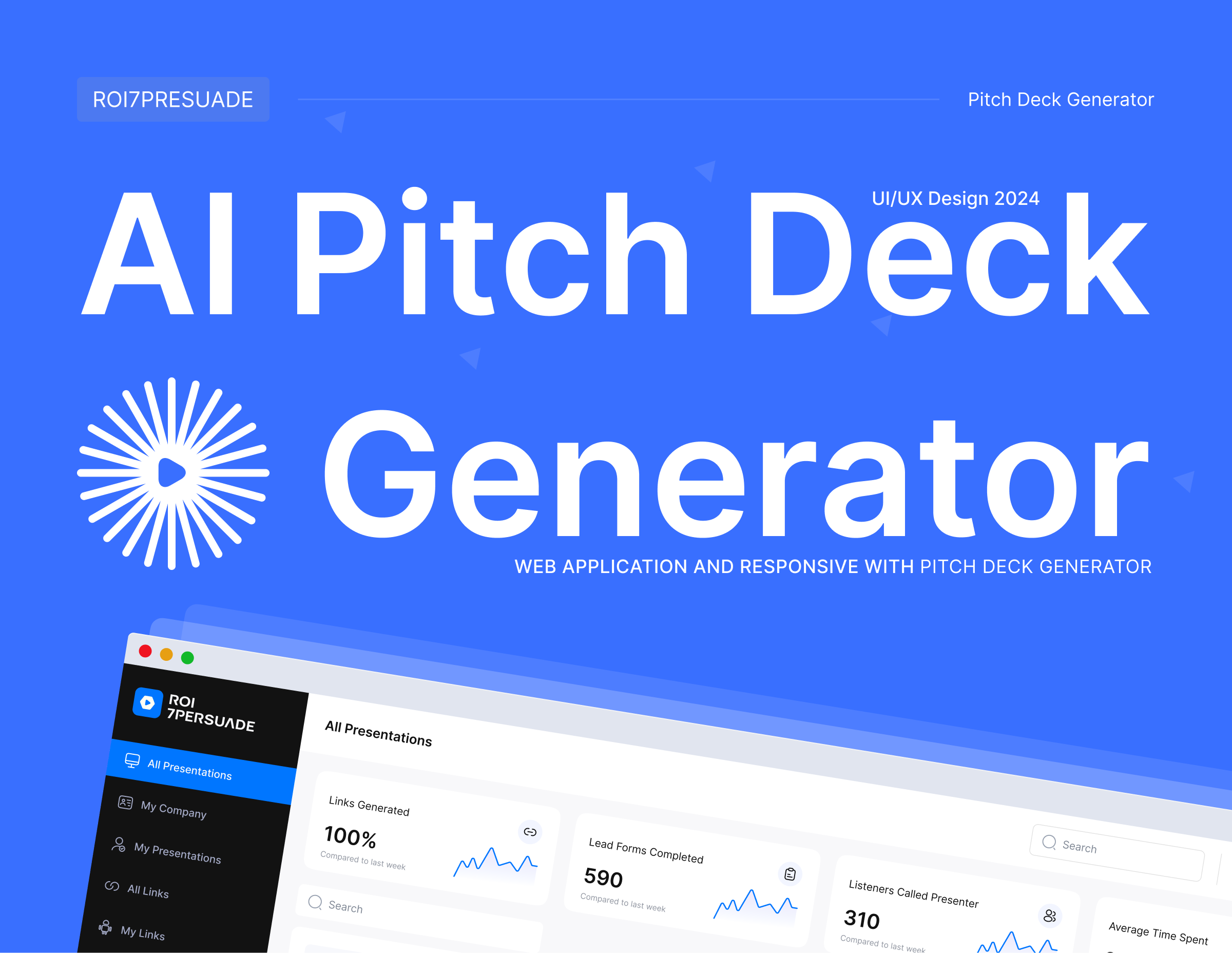 AI Pitch Deck Generator Web Application ai ai app ai business ai dashboard ai presentation artificial intelligence company dashboard mobile responsive pitch deck generator presentation responsive saas shasanko creations startup ui ux web application web design webapp