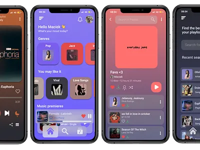 Music App app apple music branding design graphic design motion graphics music music app spotify tidal ui ux