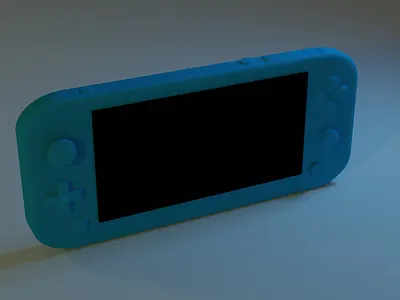 blue nintendo 3d render 3d