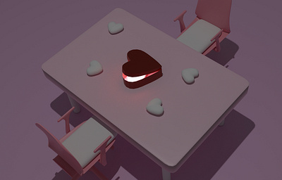 pink area 3d render 3d