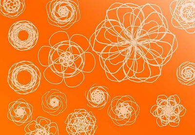 orange design flower green illustraion illustration image vector yellow