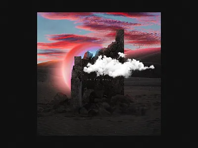 On The Wall abstract album artwork album cover apple music desert design graphic design illustration light neon single artwork single cover spotify surreal