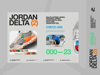 Jordan Delta 2 - LSG/TO/LPB/W 23 contemporary design editorial jordan layout nike product shoes typography web