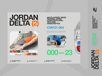 Jordan Delta 2 - LSG/TO/LPB/W 23 contemporary design editorial jordan layout nike product shoes typography web