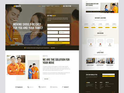 Moover - Moving Company Website Template company elementor figma home packing house moving logistics movers moving services shipment shipping storage transportation warehouse wordpress