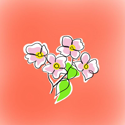 Flowers! colors flower flowers graphic design illustration illustrations leaf line illustrations petals sketchbook