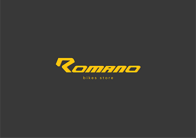 Logo Bike Store - Romano's branding design illustrator logo