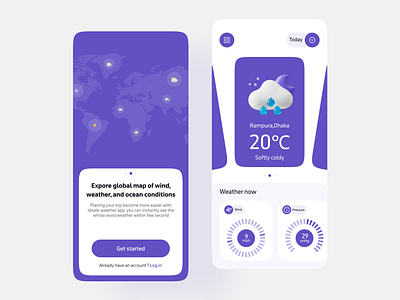 Weather Interface app design clean free ui get started interface minimal mobile app ui design ux design weather weather app