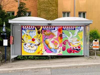 Tichy Ice Cream Poster Illustrations design food ice cream illustration poster