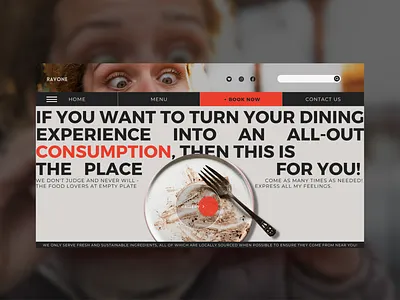 RAVONE - Italian Restaurant Website Concept adobe adobe xd digital design food food site food web foodwebsite modern site restaurant restaurant website uiux website website concept website design xd