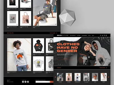 DEARFUTURE — Responsive Website Design brand brand identity concept e commerce fashion interaction design interface logo online online store research responsive responsive website ui user experience user interface ux uxui web design website design