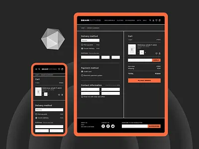 DEARFUTURE — Responsive Website Design brand brand identity concept e commerce fashion interaction design interface logo online online store research responsive responsive website ui user experience user interface ux uxui web design website design
