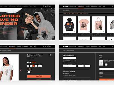 DEARFUTURE — Responsive Website Design brand brand identity concept e commerce fashion interaction design interface logo online online store research responsive responsive website ui user experience user interface ux uxui web design website design