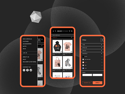 DEARFUTURE — Responsive Website Design brand brand identity concept e commerce fashion interaction design interface logo online online store research responsive responsive website ui user experience user interface ux uxui web design website design