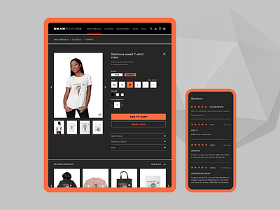 DEARFUTURE — Responsive Website Design brand brand identity concept e commerce fashion interaction design interface logo online online store research responsive responsive website ui user experience user interface ux uxui web design website design