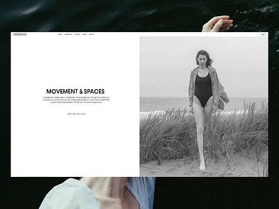 Layout exploration fashion landing layout motion photo ui