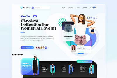 LoveMi clean design clothing clothing landing page clothing shop clothing website ecommerce gradient landing page online clothing online store ui user experience user interface ux web design website women women clothing women clothing shop womens clothing