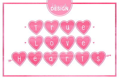 True Love Hearts Font design fonts hearts valentines