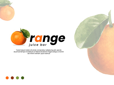 Orange Juice Bar logo design branding business logo food logo juice bar juice logo logo logo design minimal logo modern logo orange orange logo