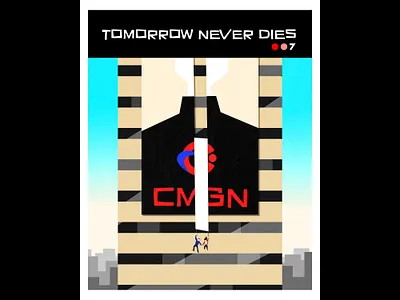 TOMORROW NEVER DIES character design illustration james bond saul bass vector