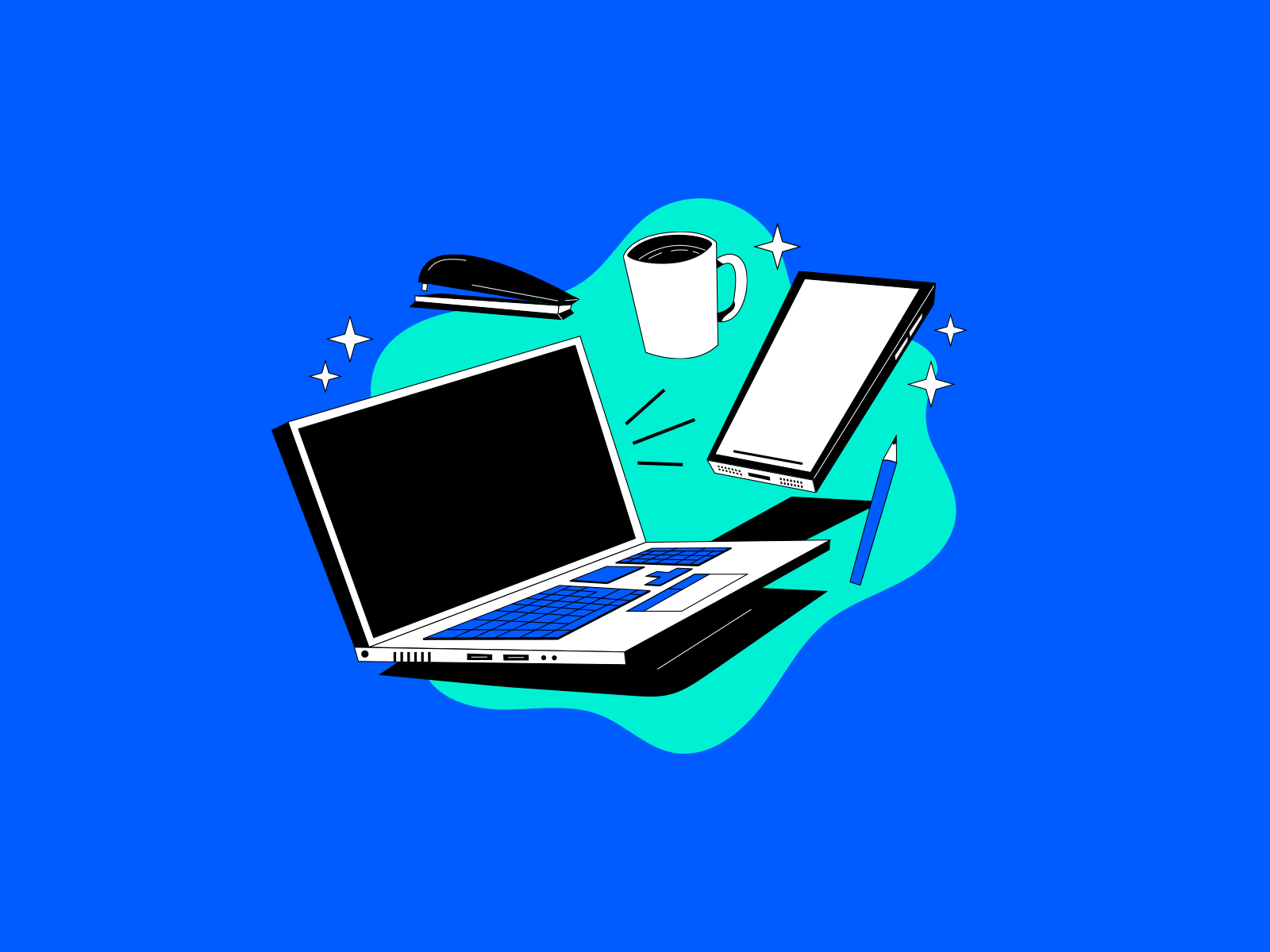 Office Illustrations // Intempus App app brand branding design devilsdan graphic design illustration illustrations motion graphics ui ux vector