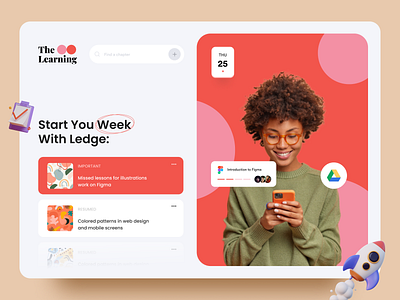 Learning Platform Dashboard colorful concept design dashboard design drive figma graphic design illustration interaction design learn learning platform lines play ui ui design uidesign uxdesign