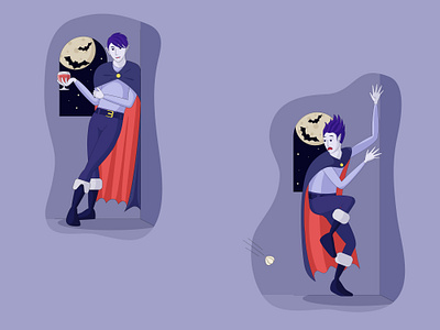 Fear :) character fear garlic humor illustration vampire vector