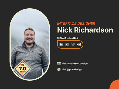 Shift Nudge - Contact Card branding card class contact design mds nudge shift typography vector