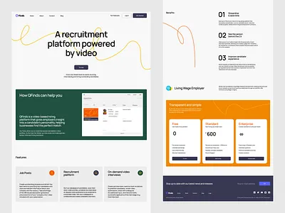 Qfinds | For Employers page clean colors concept design desktop site typography ui ux web webdesign website