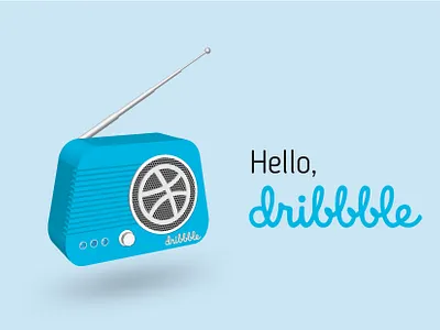 Hello, dribbble! adobe illustrator blue digital graphic design illu illustration vector vector art vector illustration
