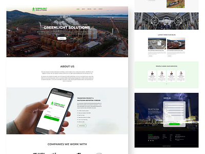 Greenlight Solutions Web Design agency branding design greenlight homepage landing page management scheduling ui ux web web design website