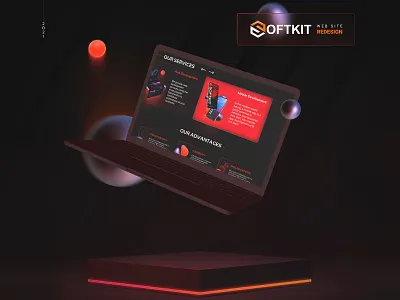 Software development website black dark glass glassomorphism gradient it software trendy ui ui design uiux web web design