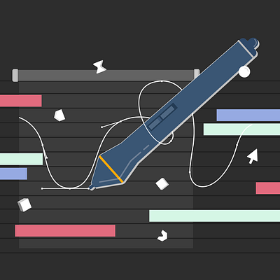 The magic is all in those curves and keyframes after affects animation animator artist curves designer flatdesign illustration illustrator keyframes wacom wacompen