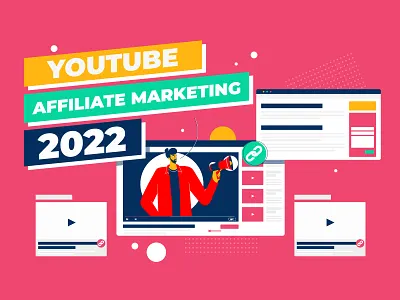 YouTube Marketing Illustration 2d affiliate article design dribbble flat design illustration inspirations marketing shot ui vector youtube