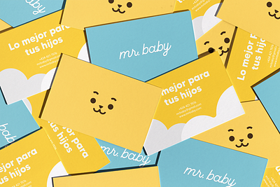 Business card baby branding business card character dynamic illustration