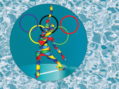 Weekly warm up - Winter Olympics - Figure Staking 4 badges design dribbbleweeklywarmup.