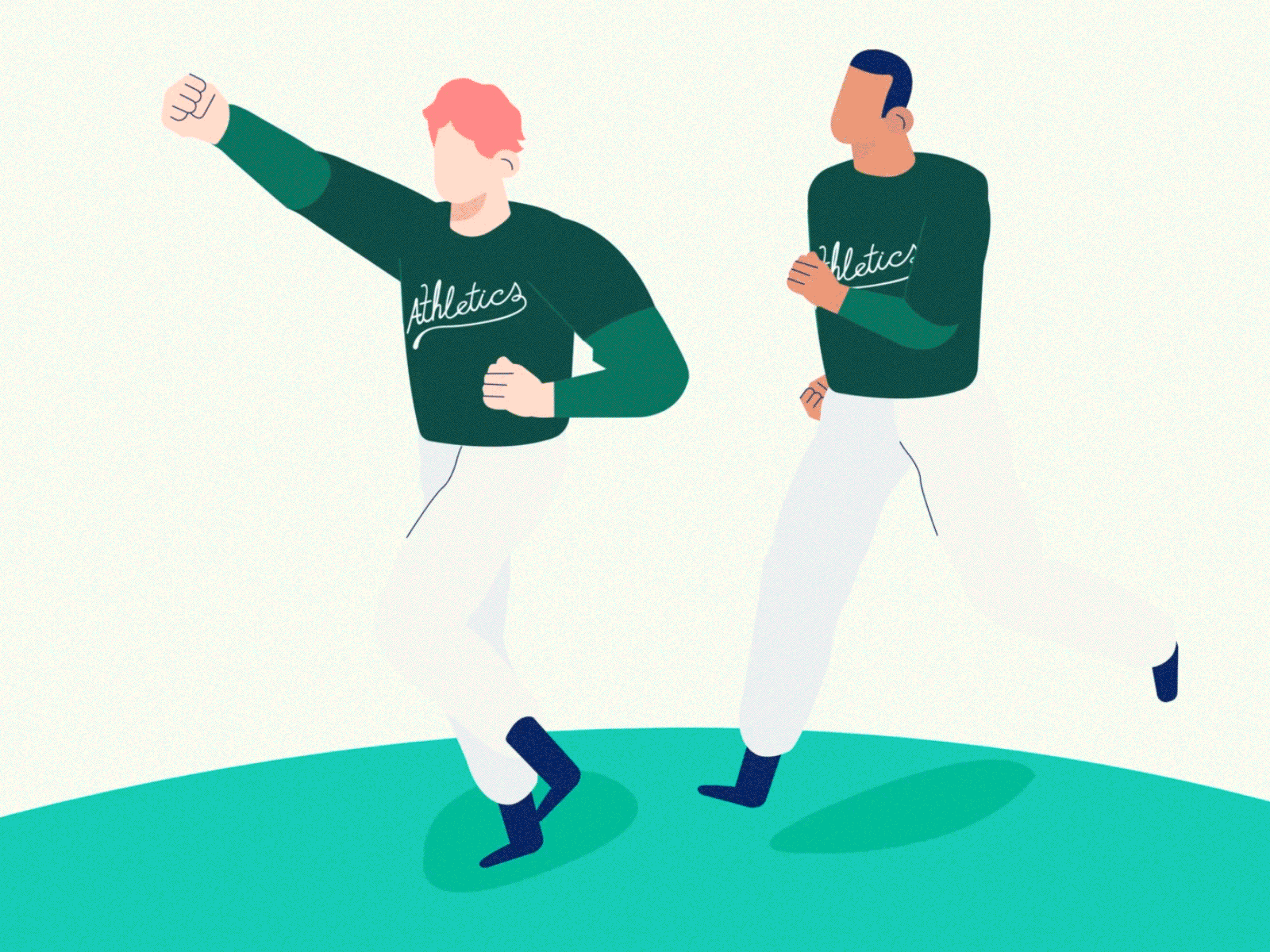 Champions animation celebration character desing football johnson and johnson motion graphics run