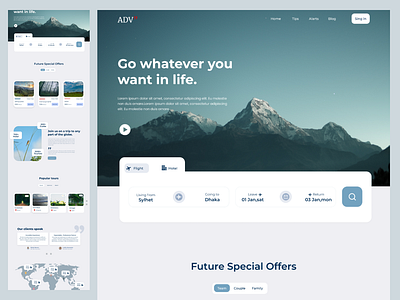 Travel Agency Landing Page Design with Figma figma design. web templates landing page ui design ux design website design