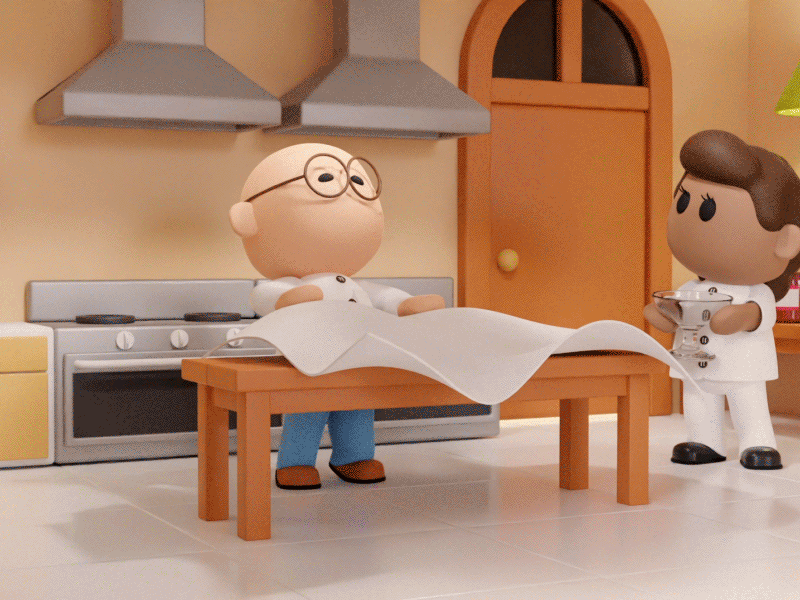 Cooking with Love 3d animation cake candy character cheff cook cooking cute kitchen love motion graphics